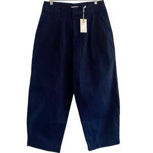 Good American Cropped Pleated Barrel Leg Pants Size 4 / 27  Minimalist Lagenlook